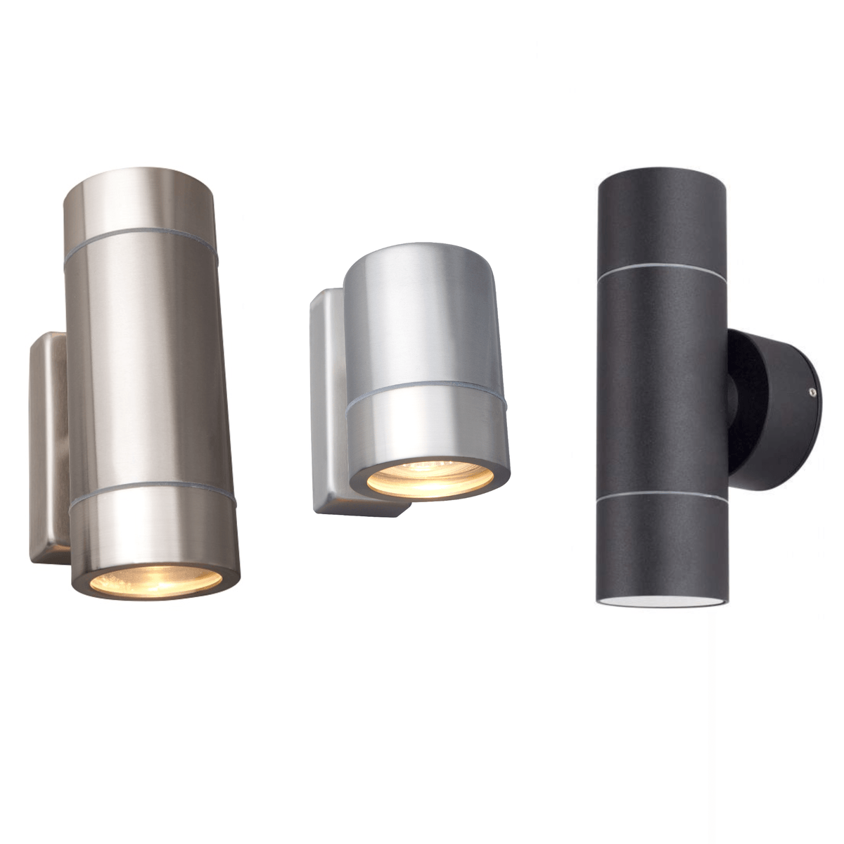 ROBUS Up-Downlighter 2x11 Watt CFL, zwart, voor binnen en buiten R235C